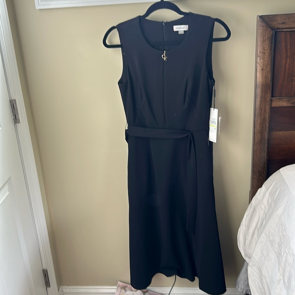Calvin Klein fits to flare black dress